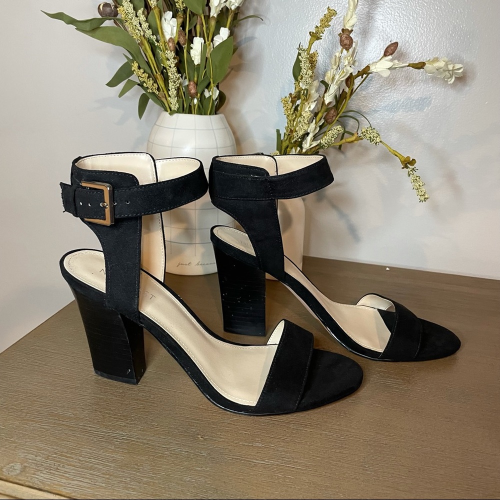 Nine West Black Ankle Strap Heels